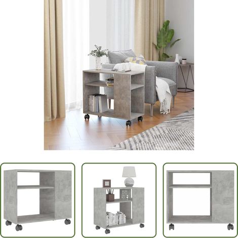 Beistelltisch Betongrau -  Beistelltisch Betongrau 70x35x55 cm Holzwerkstoff (1/5)