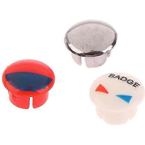 Ensemble de 10 accessoires pour poignée de robinet : vis de fixation, interrupteur eau chaude/eau froide, étiquette rouge et bleue, cache décoratif (1/5)