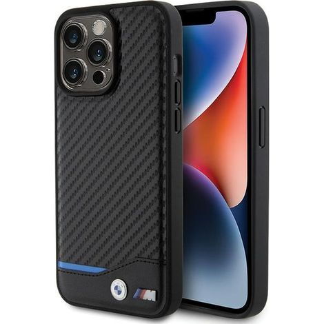BMW BMHCP15X22NBCK iPhone 15 Pro Max 6.7" nero/nero Pelle Carbonio (1/5)