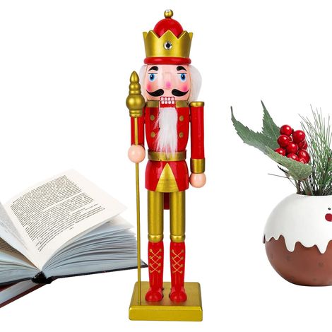 Décoration de Noël Casse-Noisette en bois - Statue pour fête (1/5)