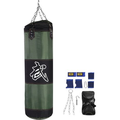 Lot de 8 sacs de frappe vides pour entraînement boxe, karaté, coup de pied, poing et gants de boxe (1/5)