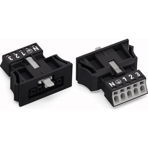 Wago WINSTA MINI conector snap-in negro 5 polos 16A