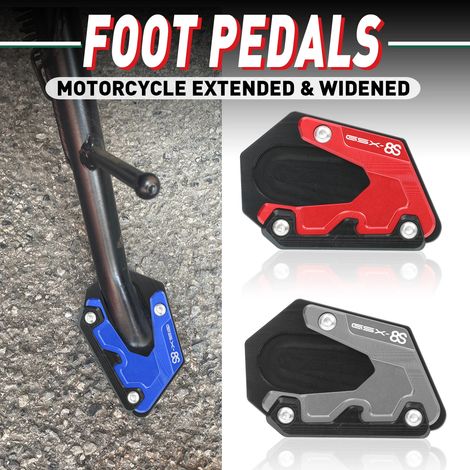 (Rouge) NOUVEAU Compatible avec Suzuki GSX-8S GSX8S GSX 8S 2023-2024 Moto Béquille latérale CNC Extension de support Plaque de support Repose-pied maxpower (1/4)