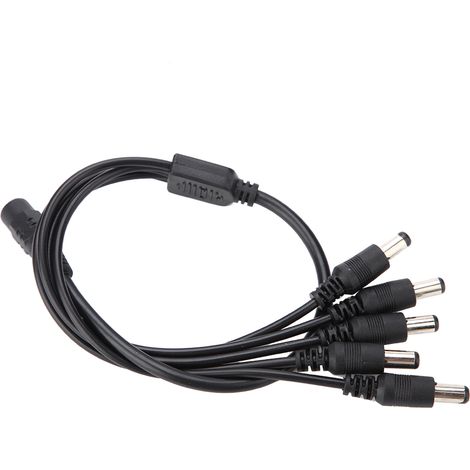 Câble adaptateur répartiteur d'alimentation 5,5 x 2,1 mm, rallonge pour caméra de vidéosurveillance : 1 femelle vers 2 mâles (1/5)
