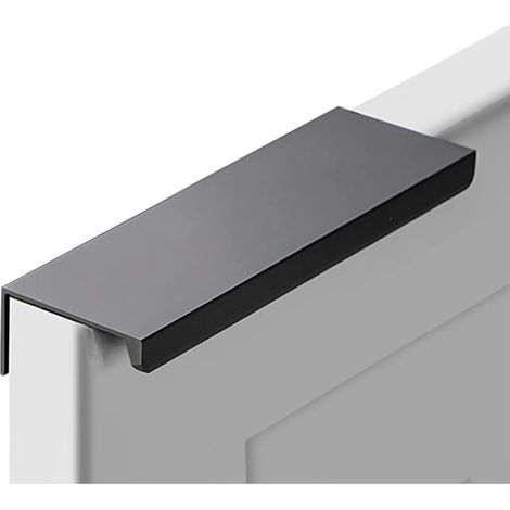 Unsichtbarer Griff – ideal für verschiedene Schrank-, Schubladen- und Möbelarten – 1 Stück, schwarz, 120 mm (1/5)