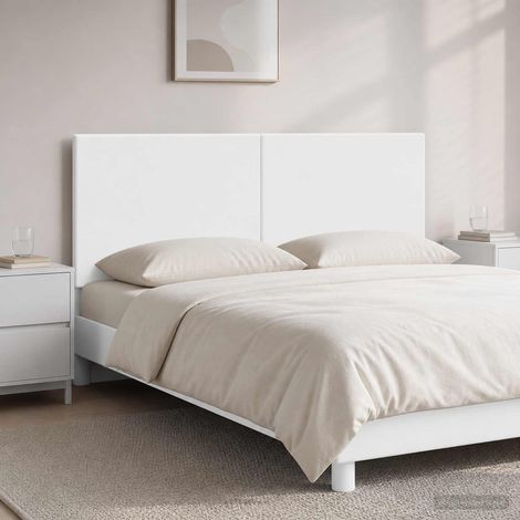 vidaXL Wall-Mounted Headboard BREDA White Engineered Wood (1/5)