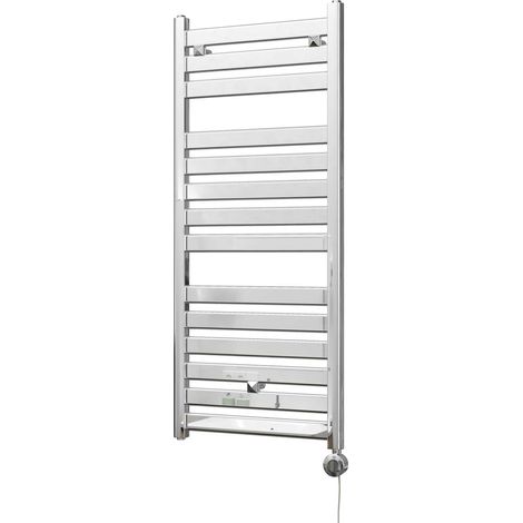 Capri - Chrome Electric Towel Rail H1147mm x W500mm Straight 300w Thermostatic (1/3)