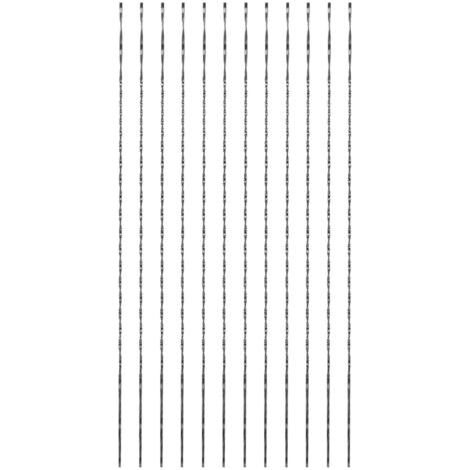 QORVA- Lot de 12 lames de scie à chantourner – Acier au carbone – Pour bois, métal, plastique – Sciage en courbe, coupe fluide