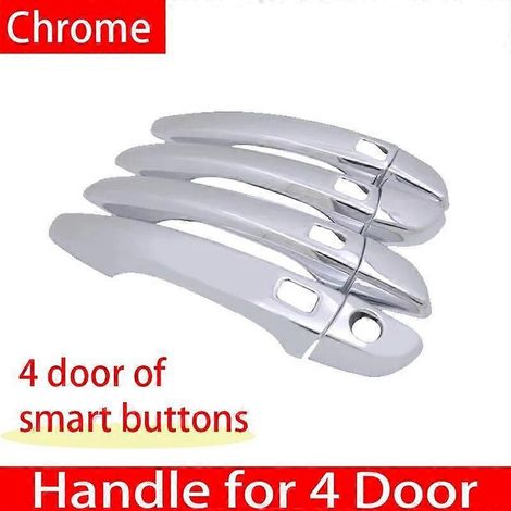 Cache-poignées de porte chromé pour Citroën C5 Aircross 2018-2023, autocollants auto, kit de décoration anti-rayures, accessoires de voiture - 4 boutons intelligents (1/5)