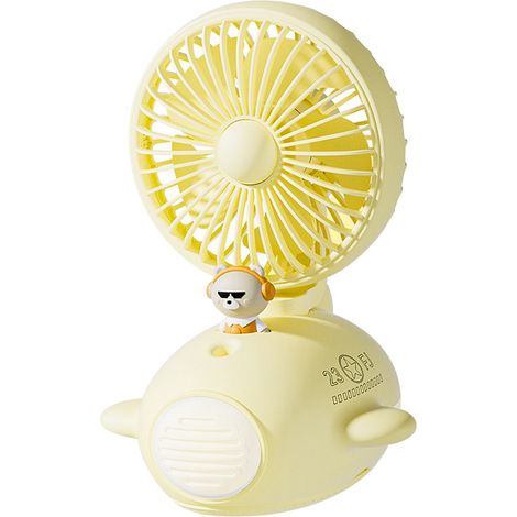 Wasserventilator, Mini-Ventilator, USB-Ventilator, LED-Schreibtischlampe, Sprühluftbefeuchter, Luftkühler, gelb (1/5)