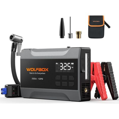 Starthilfe Powerbank mit Luftkompressor 2000A 150 PSI 10000mAh LED-Licht (1/5)