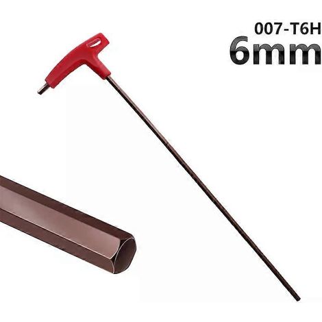 HONORNIC - Jeu de clés hexagonales extra longues 3/4/5/6/8 mm, outils à main, poignée en T, clé plate, outils de réparation pour la réparation automobile, clés de 6 mm (1/5)