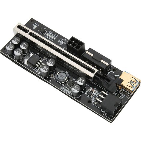Esta tarjeta adaptadora GPU con LED RGB incorpora un convertidor PCIe de 1x a 16x, equipado con 10 condensadores para una estabilidad insuperable y una transferencia de datos eficiente está lista para