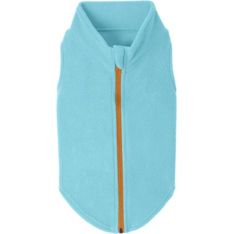 Chandail en Polaire à Fermeture éclair pour Chien Turquoise Taille 2XL Veste Chaude en Polaire sans Anneau et Laisse Pull d'hiver pour Petit Chien Vêtements pour Chiens de Petite (1/5)