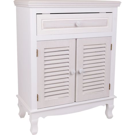 Recibidor de madera blanco 60x30x78 (1/5)