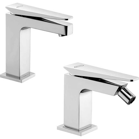 Set miscelatori lavabo + bidet Jacuzzi rubinetteria Beam per piletta click clack (1/5)