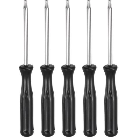 5Pcs Tournevis Torx T8H 4" Longueur en Acier au Carbone Noir (1/5)