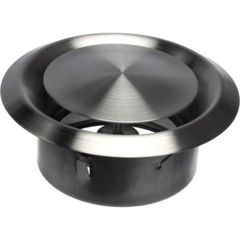 Ø100mm Diffuseur d'alimentation/Extraction   Vanne à Disque Réglable   Grille de Ventilation Ronde en Acier Inoxydable