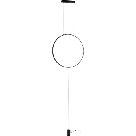 "Piantana a sopensione LED PORTAL in metallo nero 20W con funzione CCT" (1/3)