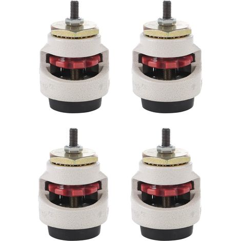 Lot de 4 roulettes de nivellement GD-40S avec tige filetée, roulettes pivotantes pour équipement industriel, supports de transport 3,15 x 2,36 x 2,95 pouces (1/5)
