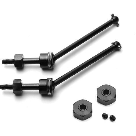 2pcs Steel Metal Front Drive Shaft CVD Driveshaft LOS04022 Replacement for Losi LMT 4WD Solid Axle M (1/5)