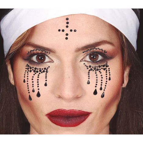 Autocollants 3D en cristal pour le visage Larmes de nonne (1/3)
