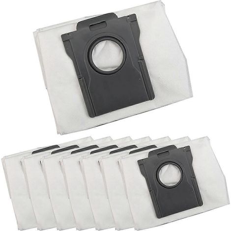 Lot de 8 sacs à poussière pour aspirateur robot Dreame D10 Plus Gen 2 et L10s Plus - Grande capacité - Pièces de rechange (1/5)