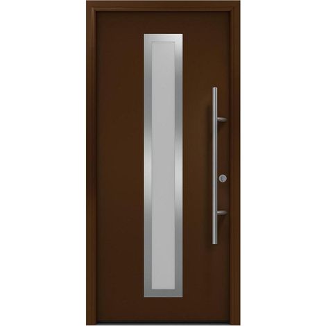 Hörmann Ecostar Haustür "ISOPRO Secur IPS 700S", terrabraun (RAL 8028), 110 x 210 cm (B x H), DIN Rechts