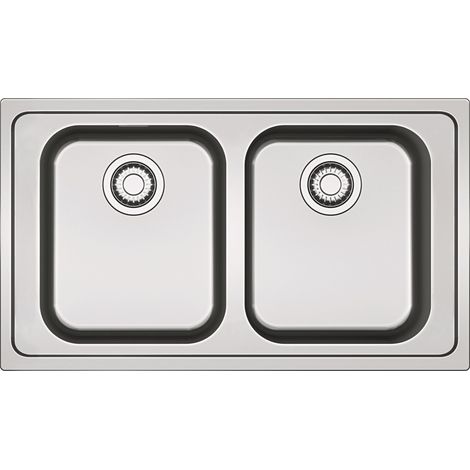 Franke 101.0358.335 RPX620 Lavello ad incasso 2 vasche 86x50 cm Acciaio Inox Satinato (1/2)