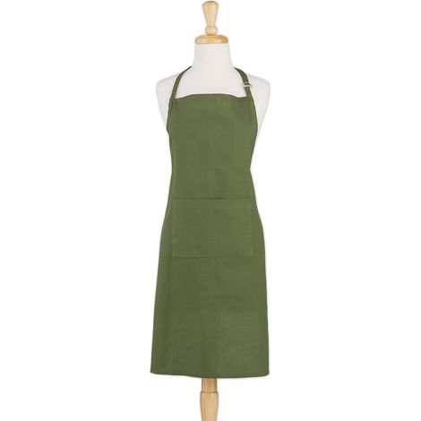 Alltagstaugliche Basic-Kollektion Küche, Baumwolle, Salbei, Kochschürze