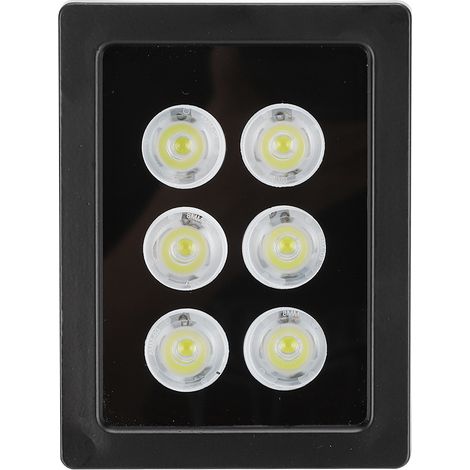 Projecteur LED 6 LED DC12V étanche IP66, installation réglable, boîtier noir, pour caméra de surveillance. (1/5)