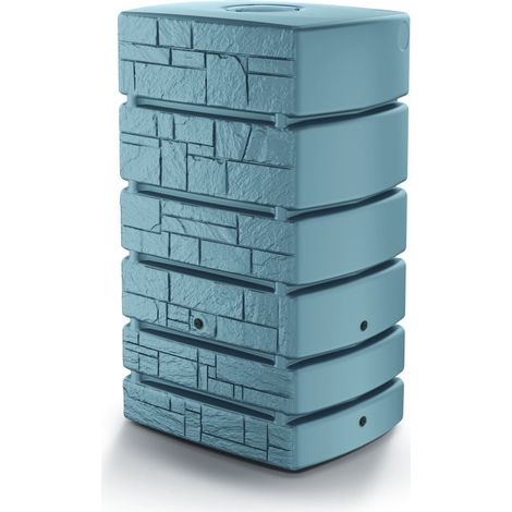 Prosperplast Regenwassertank Tower Stone grau 500 L mit Wasserhahn