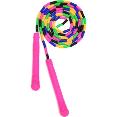 Corde à sauter longue, corde à sauter souple et ajustable à perles, à monter soi-même, pour enfants et adultes (1/5)