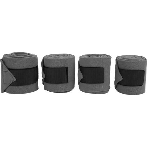 4 pièces enveloppement de jambe de cheval auto-adhésif Double face bandes polaires pour l'entraînement exercice gris (1/5)