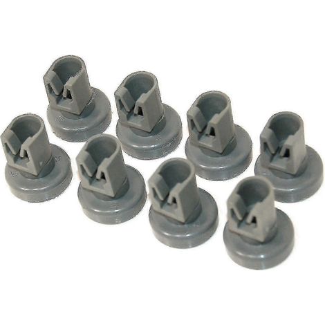 8 roulettes universelles pour panier supérieur de lave-vaisselle (compatibles avec certaines marques)