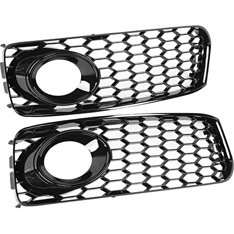 Paar Nebelscheinwerfergitter, kompatibel mit Audi A5 S-Line S5 B8 RS5 (2008–2012), Ersatzteile, Frontgrill-Set, schwarz, 2 Stück (1/5)