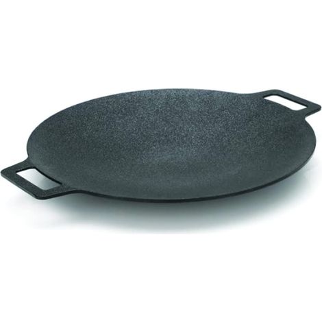 Korean Frying Pan Korean BBQ Plate Grill Non-stick Round Frying Pan Household Outdoor Stove Non-stick Coated Frying Pan-32cm (1/5)