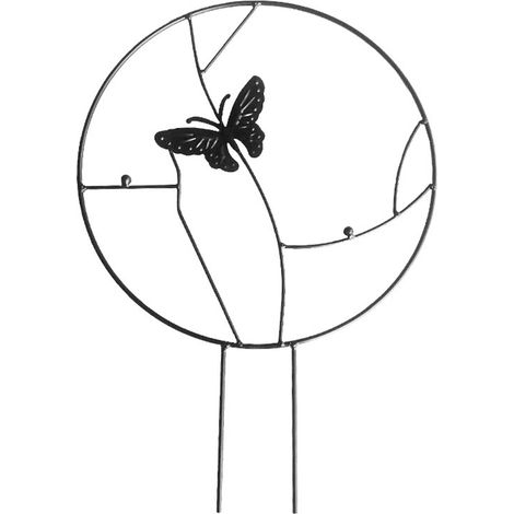 Tuteur métallique pour plantes grimpantes, support rond pour fleurs grimpantes, support pour pots de jardin (1/5)