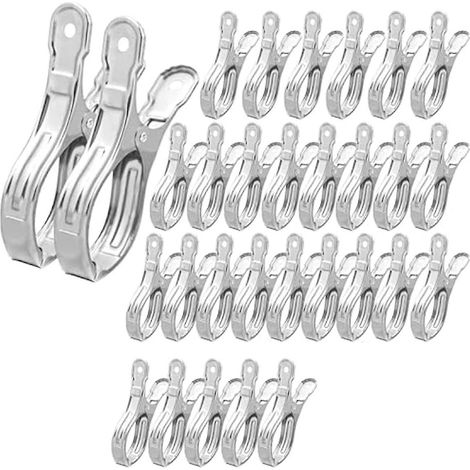 Lot de 30 pinces de fixation pour couverture de piscine hors sol, résistantes au vent. (1/5)