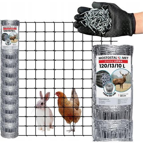 Filet de protection pour la faune sauvage – 120/13/10 L - 50 m - Résistant aux intempéries - Filet de protection pour la faune sauvage