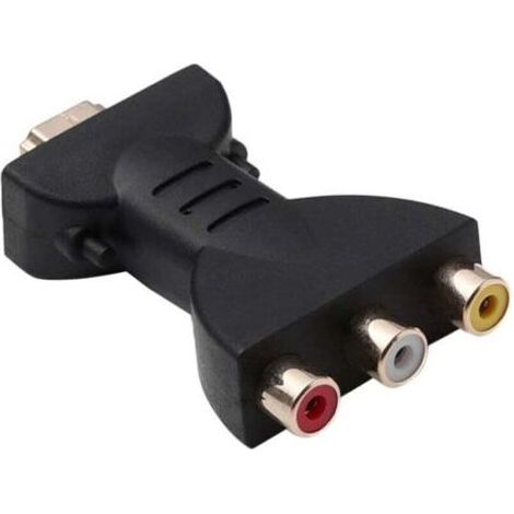 Adaptateur HDMI vers 3RCA, adaptateur rouge jaune blanc câble vidéo HDMI vers AV, convertisseur Audio rouge blanc jaune Portable (1/4)