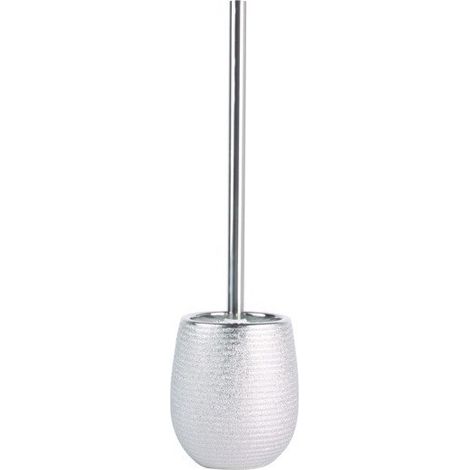 Escobillero con soporte cerámico OMAN Plata MSV (1/3)