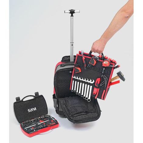Zaino da 40 litri con 100 utensili per la manutenzione SAM OUTILLAGE - CP-100-BAG5N