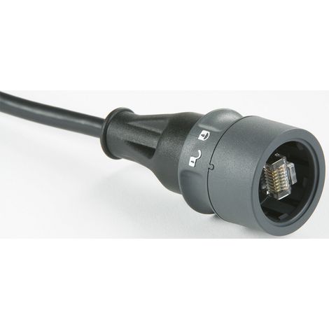 Bulgin PXP6037/5M00 RJ45 Netzwerkkabel, Patchkabel CAT 5e S/FTP 5.00 m Schwarz Geschirmt, PUR-Mantel