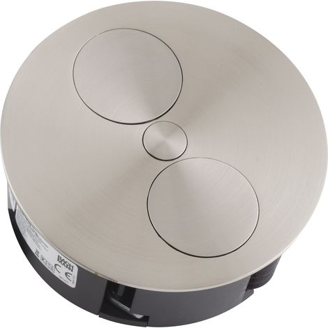 BACHMANN Einbausteckdose TWIST 1 Stk. Schukosteckdose, + USB-Charger, Edelstahl