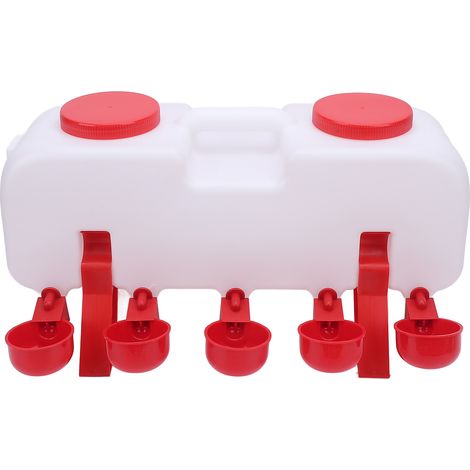 Abreuvoir automatique pour volailles (poulets, canards, oies) : réduit le gaspillage, étanche et durable. (1/5)