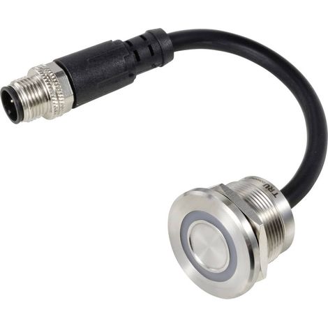 TRU COMPONENTS TC-12835300 TC-TS22A10YSSG12M12 MALE CONNECTOR Pulsante a sensore 24 V 0.5 A 1x Off / (On) Momentaneo Ve (1/2)