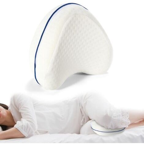 Beinhochlagerungskissen, ergonomisches Zwischenbeinkissen zum Schlafen, Beinkissen aus Memory-Schaum, Kniekissen für Seitenschläfer (1/4)