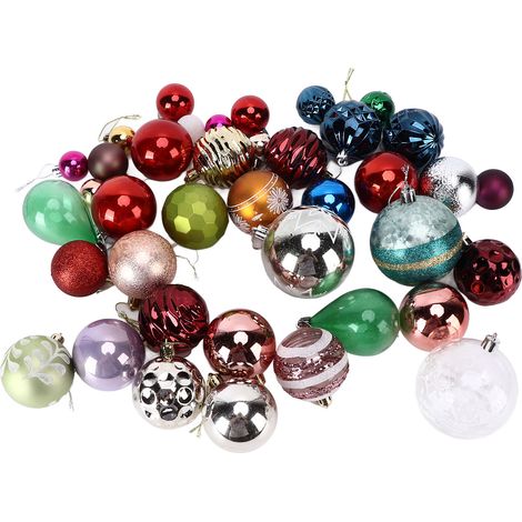 Boule de Noël Colorée Durable et Légère pour Décoration de Sapin et Intérieur
