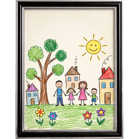 Cornice per Poster 20 x 25 cm Decorativa Vintage Nera in Legno (1/4)